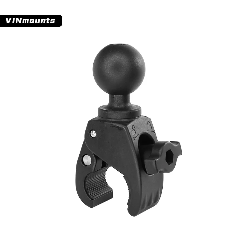 Motorcycle Handlebar Clamp Base with 1.5 Inch Ball Mount for Gopro Garmin Action Camera Bicycle Rail Clip Support VIN-C-012