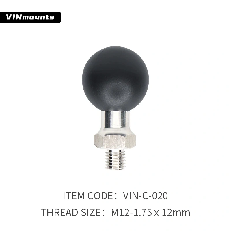 1.5" Ball Base with different Fine Pitch Male Thread for sport camera VIN-C-019 To VIN-C-033