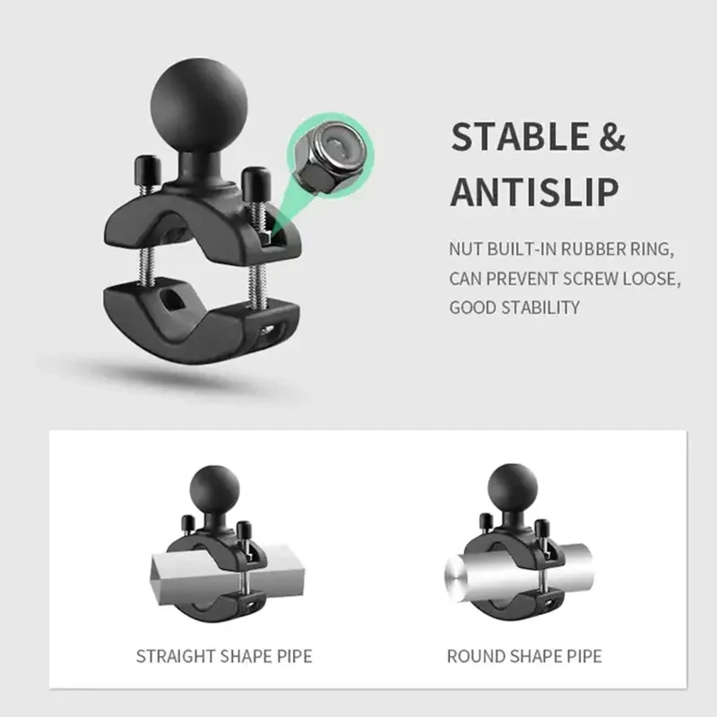 VINmounts 1.5 inch rubber ball base torque pipe clamp for forklift/GPS/Pipe/Truck mount VIN-CD-GZDJ4(1.5")
