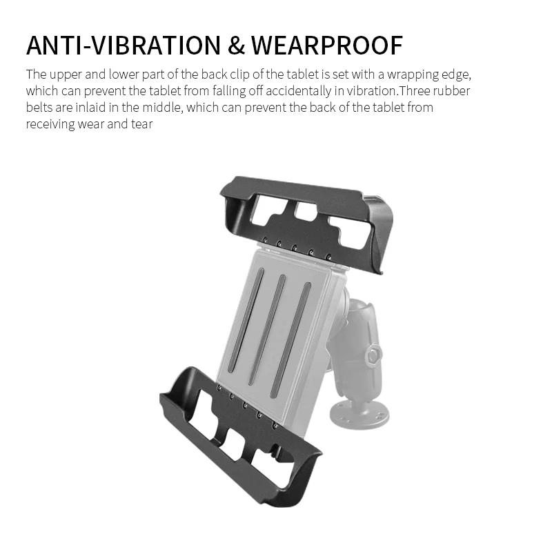 Anti-theft Tablet PC Bracket Spring Loaded Holder for 9.7“-12.9” Tablets for industry, Aviation, Military, for Ram Mounts