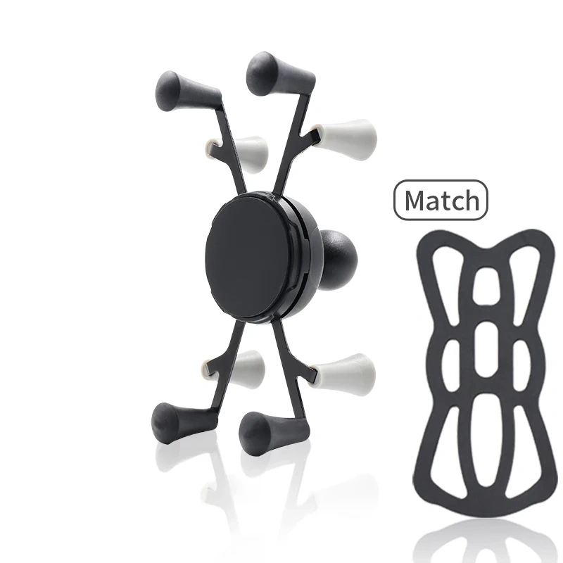 Flexible 2 in 1 car Windshield/Glass X-grip with 1" ball head mobile phone holder for Suction cup car phone holder for ram mount