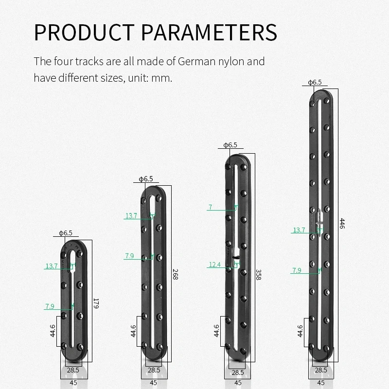 VIN Mounts Expandable Low Profile Track for Fishing Rod Holder, Kayak Gear Track Accessories for for Ram Mounts