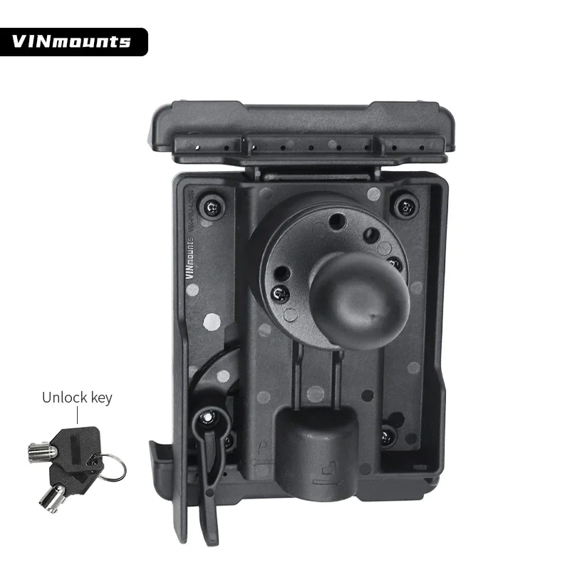 Heavy duty drill base tablet holder with Anti Theft Security Lock and Key for Truck/Forklift VIN-PBJ-04-LOCK for Ram Mounts