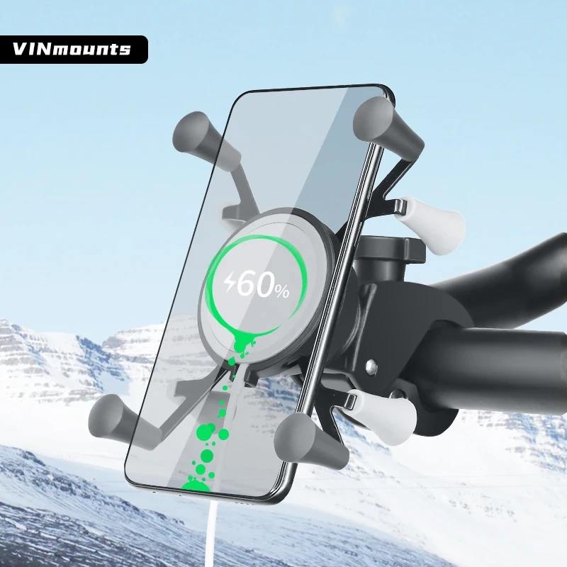 Motorcycle Handlebar Iphone Charing Charger Adapter Holder Anti-shake design Quick Release Universal for ATV, Bicycle, dirt bike