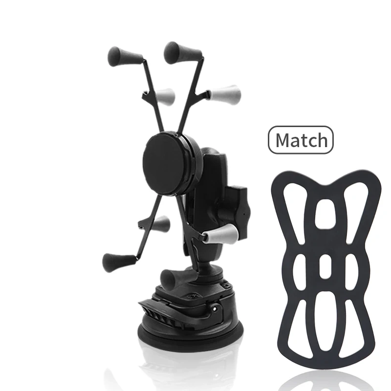 Flexible 2 in 1 car Windshield/Glass X-grip with 1" ball head Tablet holder for Suction cup car phone holder for ram mount