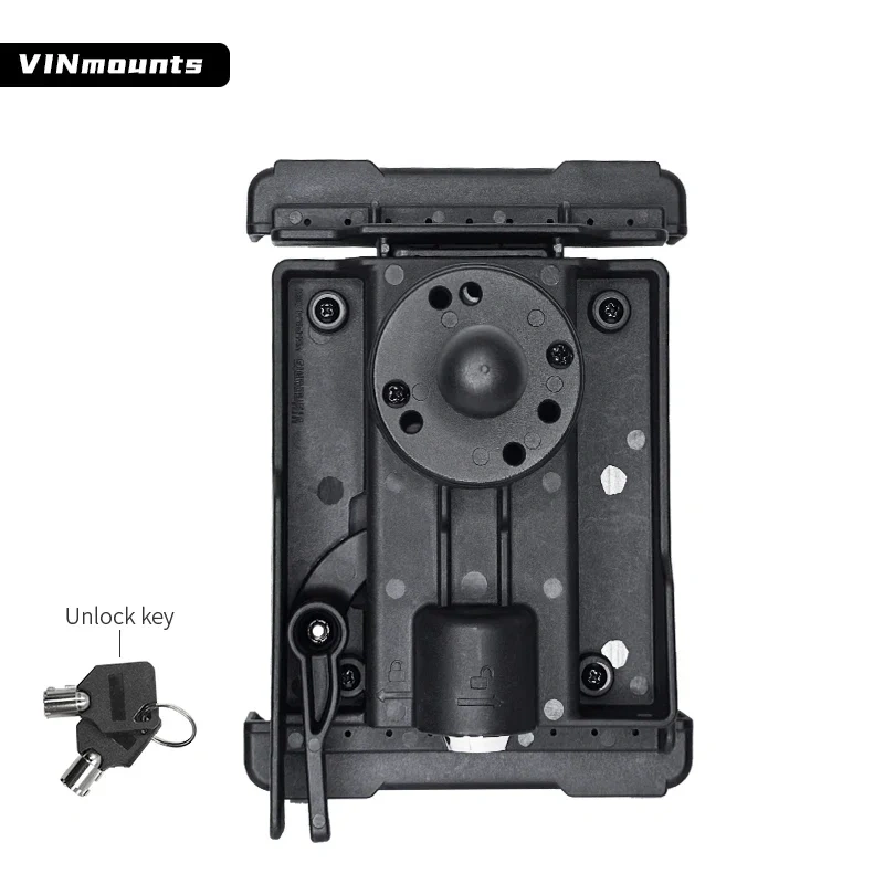 Heavy duty drill base tablet holder with Anti Theft Security Lock and Key for Truck/Forklift VIN-PBJ-04-LOCK for Ram Mounts