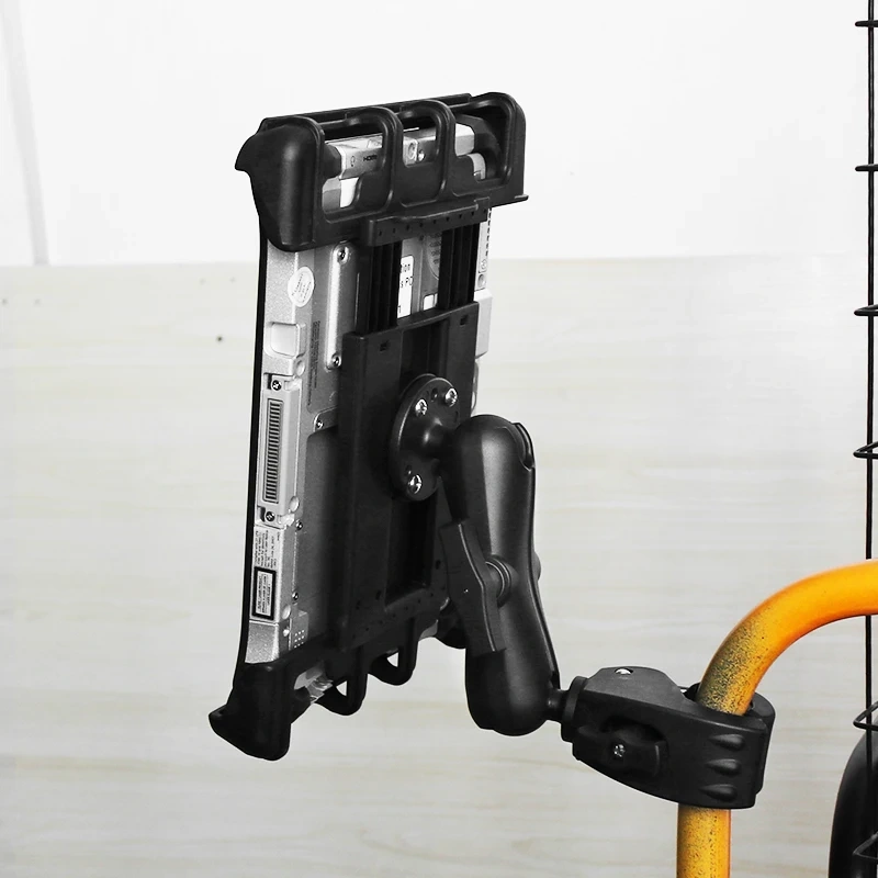 Spring Loaded Tablet Holder for 9.7“-12.9” Tablets Desktop Adjustable Tablet stand for Truck/Car Mount VIN-PBJ-08