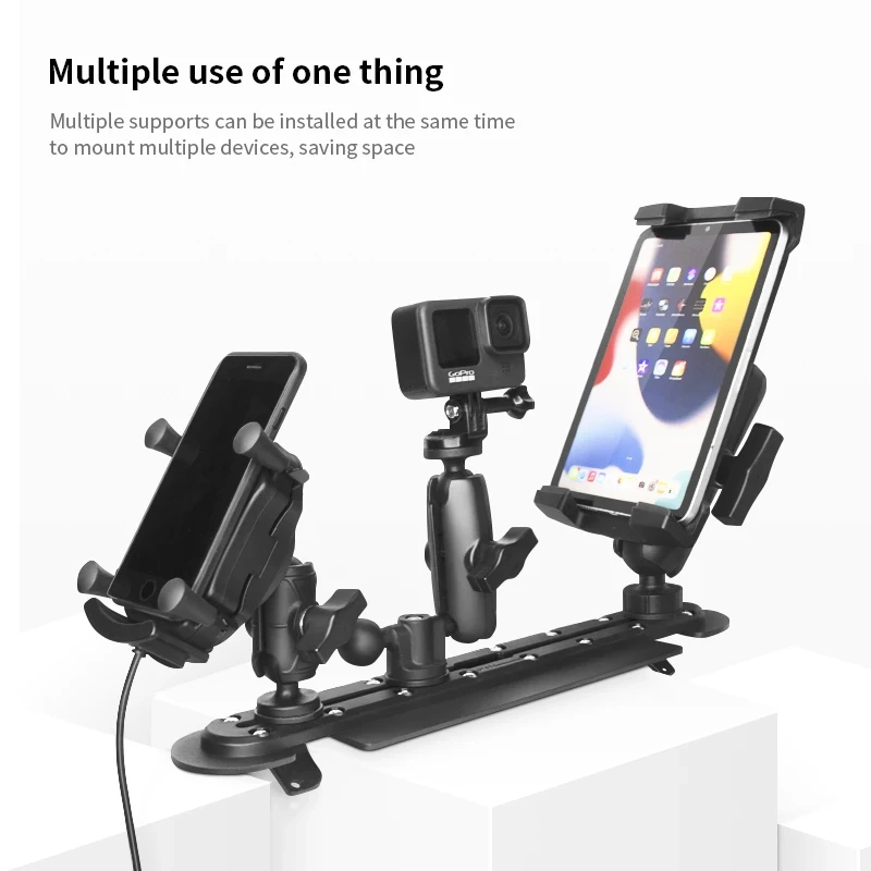 VIN Mounts Dash Mount Platform Phone Holder for Wrangler JL for Gladiator - Jeep Compatible Multi-Device Mount for Ram Mounts