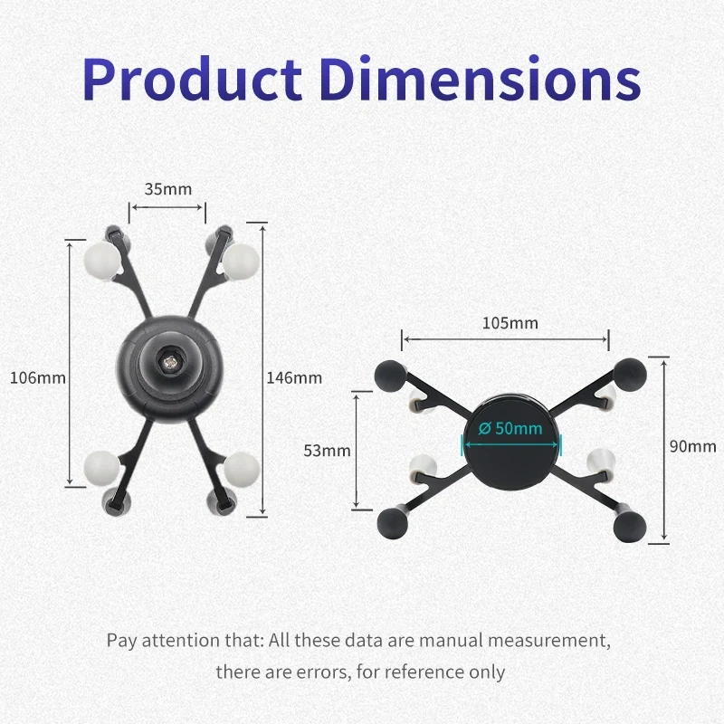 Flexible 2 in 1 car Windshield/Glass X-grip with 1" ball head mobile phone holder for Suction cup car phone holder for ram mount