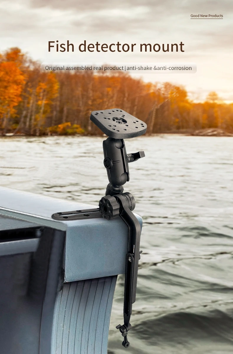 Fish Finder Mount Transducer Mounting Arm 1.5" Ball Base for Kayak, Marine Electronic Mount, for Scotty, Lowrance,Garmin for Ram