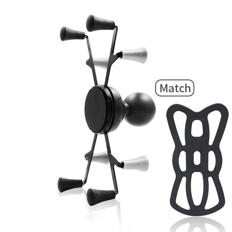 Flexible 2 in 1 car Windshield/Glass X-grip with 1" ball head Tablet holder for Suction cup car phone holder for ram mount