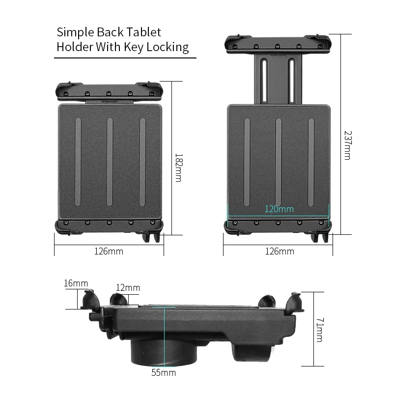 Rugged mounts Tablet Holder for ipad mount car headrest phone tablet car holder bracket for ram mounts VIN-PBJ-06-LOCK