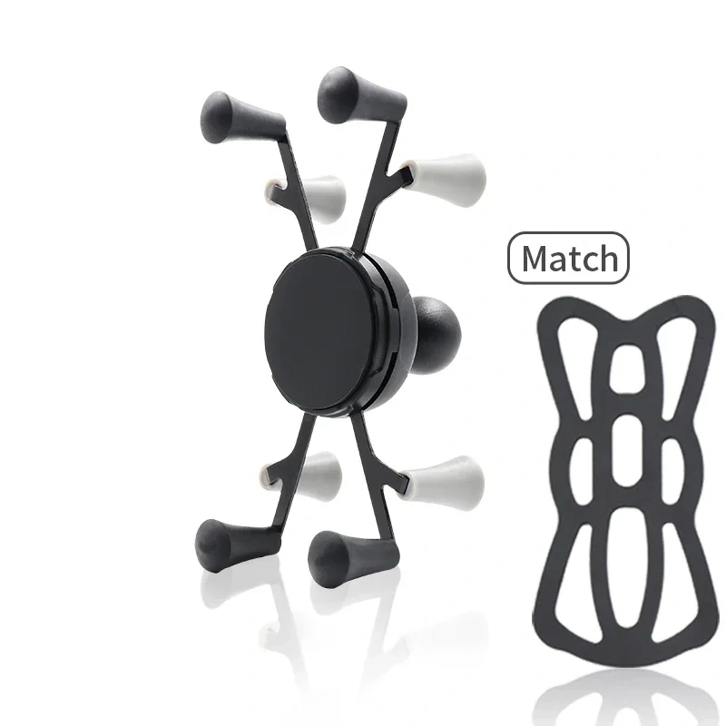 Flexible 2 in 1 car Windshield/Glass X-grip with 1" ball head mobile phone holder for Suction cup car phone holder for ram mount