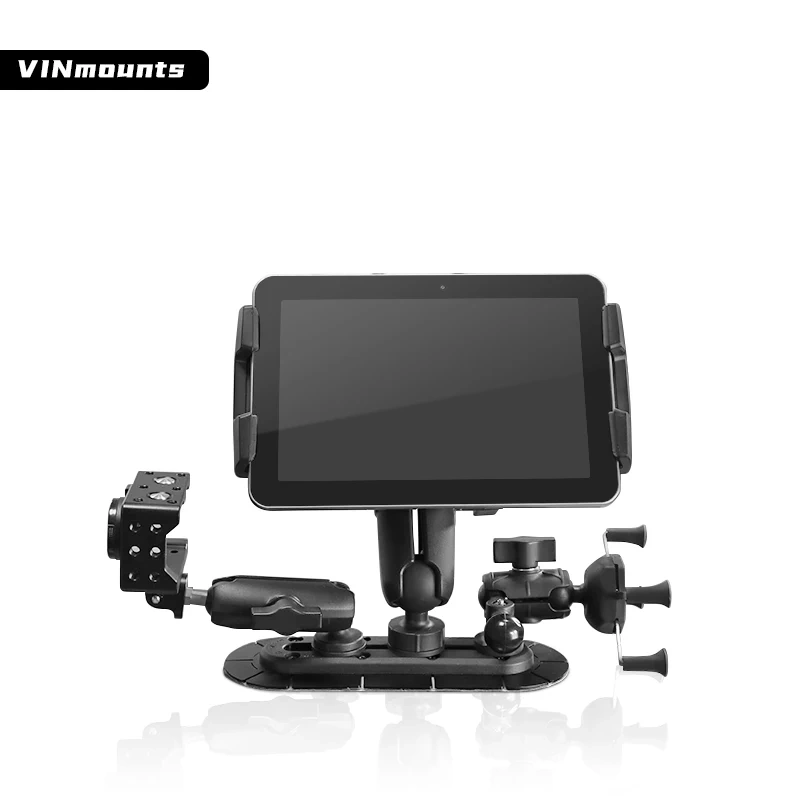 Ram & Jeep Kayak Track Base Adhesive Mount with T-Shaped Ball Head for Multi-Monitor Glue Paste Track Mount Car Accessories