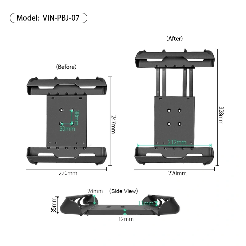 Multi Angle Viewing Tablet Stand Portable Ajustable Laptop Holder for Panasonic FZ-G1 Tablet PC VIN-PBJ-07