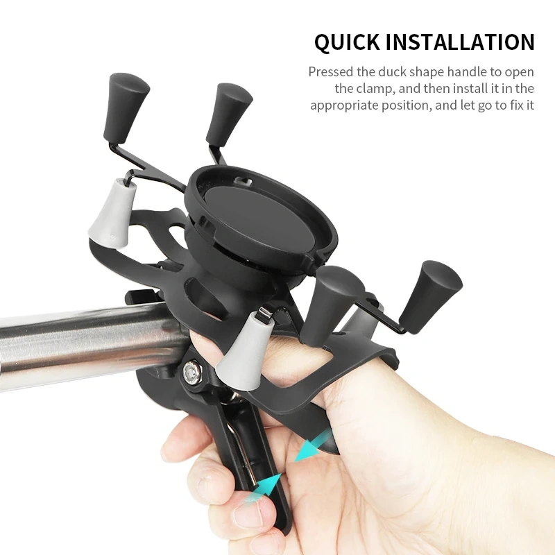 VIN Mounts Wireless Car Charger X-Grip Phone Holder Mount For All 4.7-6.9" Smartphone With Tough-Claw Clamp for Ram Mounts