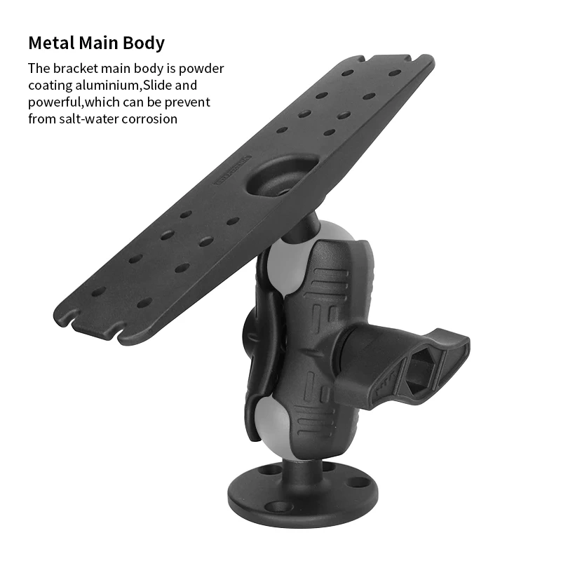 2.25'' Large ship-borne electronic equipment base for Transducer fishing GPS mount Compatible with Ram Mounts
