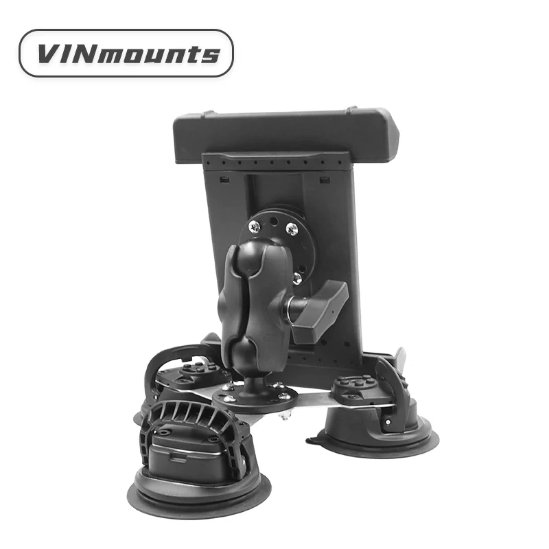VIN Mounts Triple/Dual Suction Tablet Mount for 7"-8" Tablet for windshields and dashboards for Ram Mounts