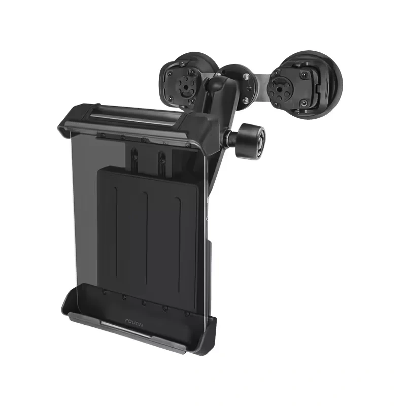 Aluminum Anti-theft Tablet Holder with Double Suction Cup and Safety Lock Socket for Car Truck Windshield,Sunroof