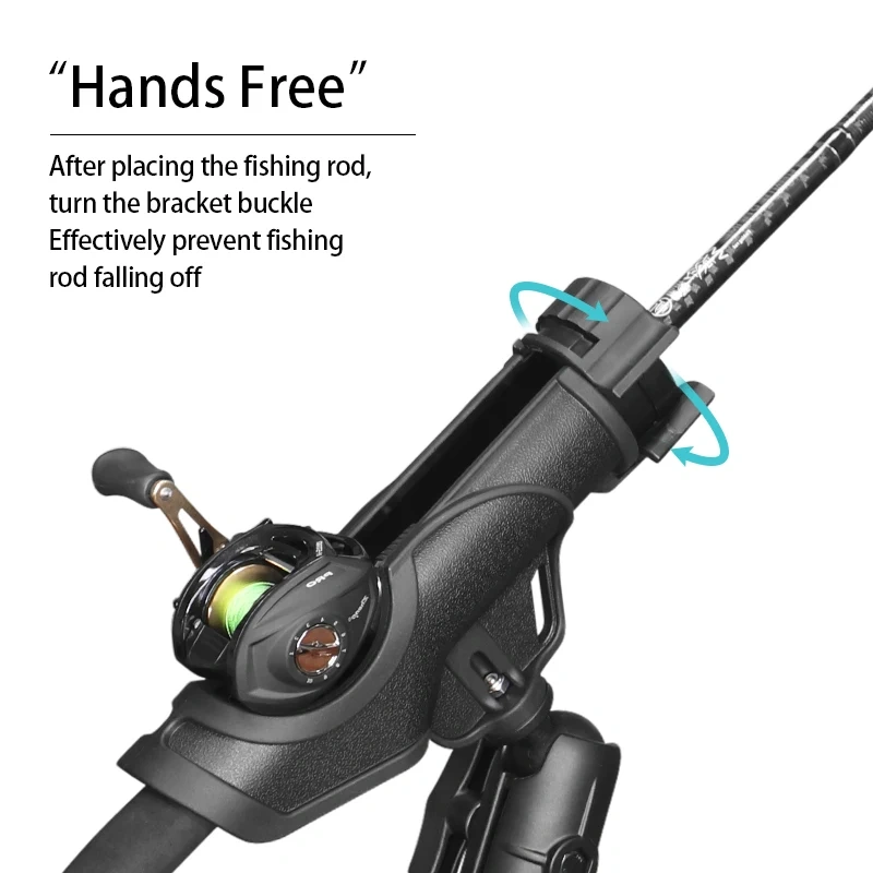 VIN mounts Fishing Rod Holder Bracket 360 degree Adjustable with Pipe Clamp for Kayak Canoe Raft Fishing for Ram Mounts