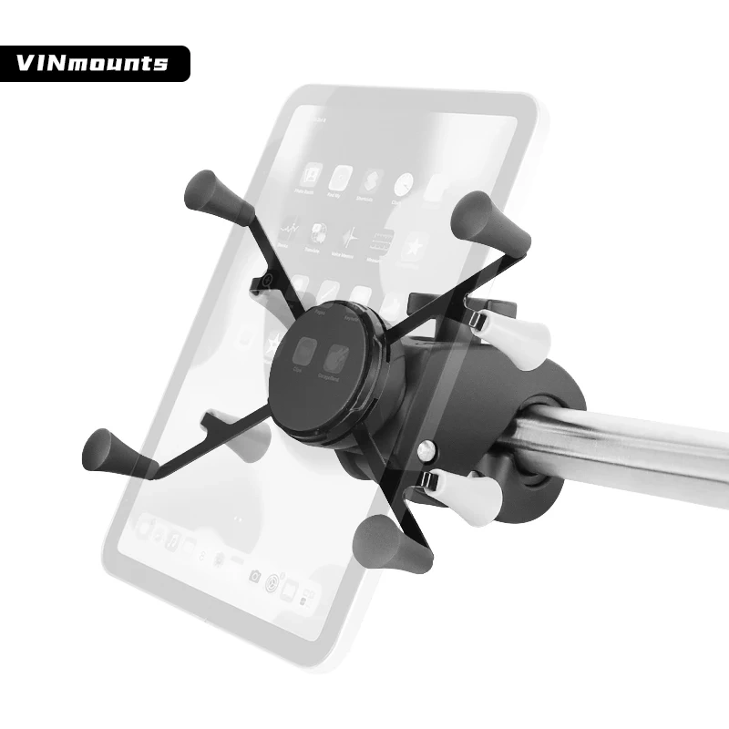 X-Grip Tablet Holder with Tough-Claw Clamp for 7"-8" Tablets Universal for Motorcycle Bike Treadmill Shopping Cart for Ram Mount