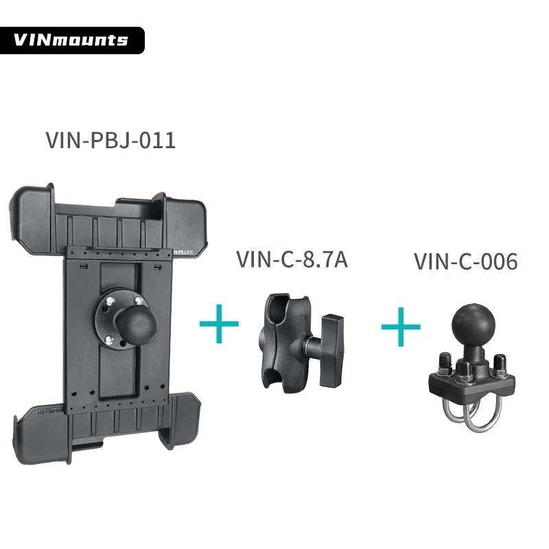 VIN Mounts Spring Loaded Tablet Rail Mount for Panasonic FZ-G1 tablet pc with Double Socket Arm for Ram Mounts