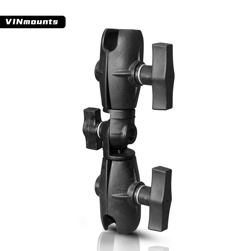 1.5" Composite Double Socket Swivel & Ratchet Arm Compatible with RAM C Size 1.5" Ball Components for TV, display, monitor mount