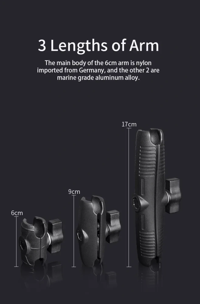 Dual monitor clamp mount for Action Camera and Phone, Gopro Clamp Mount with X grip Phone mount for Ram Mount