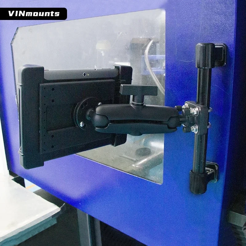 7"-14" Tablets Rail Mount with Double U Bolt Base Compatible with 0.5"-1.3" Round Tubes for UTV/ATV Mounting for Ram Mounts