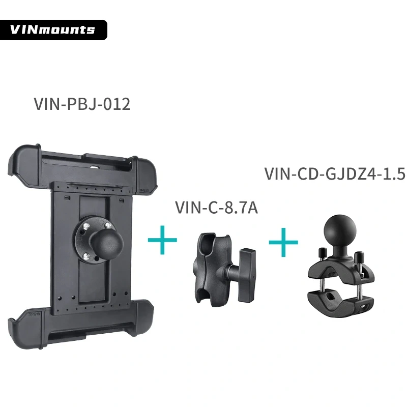 VIN mounts Spring Loaded Tablet Rail Mount for Panasonic FZ-G2 tablet pc with Double Socket Arm for Ram Mounts