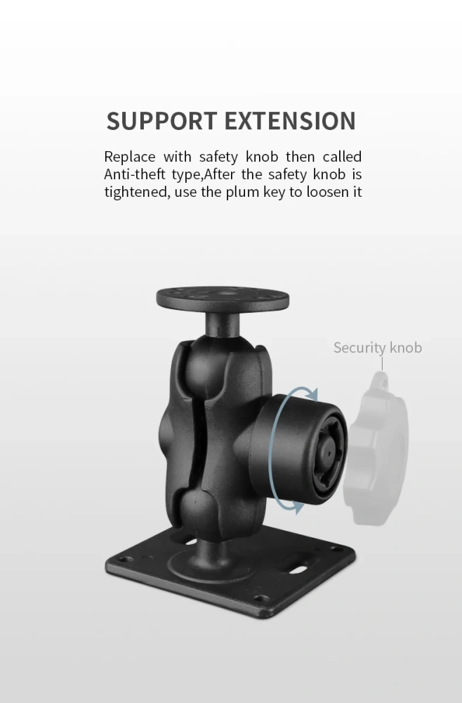 1.5 inch Universal 8.7cm Short Double Socket Arm with Safety Lock for fish finder/chartplotter/navigator Mounts for Ram Mounts