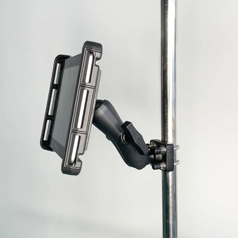 7"-14" Tablets Rail Mount with Double U Bolt Base Compatible with 0.5"-1.3" Round Tubes for UTV/ATV Mounting for Ram Mounts