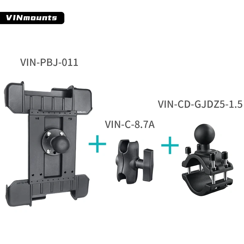 VIN Mounts Spring Loaded Tablet Rail Mount for Panasonic FZ-G1 tablet pc with Double Socket Arm for Ram Mounts