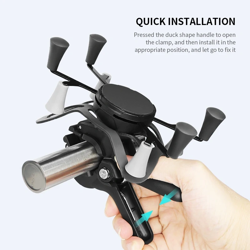 VIN Mount Motorcycle Handlebar Phone Holder Anti-shake design Quick Release Universal for ATV, Bicycle, dirt bike for Ram Mounts