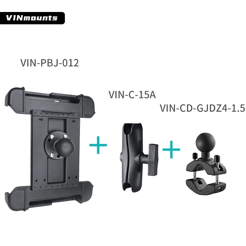 VIN mounts Spring Loaded Tablet Rail Mount for Panasonic FZ-G2 tablet pc with Double Socket Arm for Ram Mounts