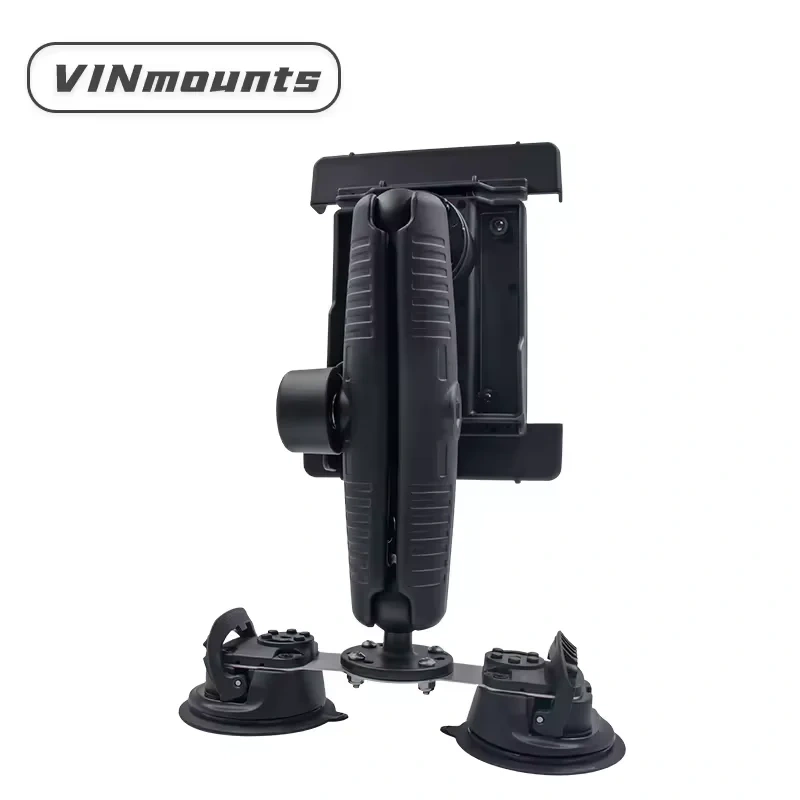 Aluminum Anti-theft Tablet Holder with Double Suction Cup and Safety Lock Socket for Car Truck Windshield,Sunroof