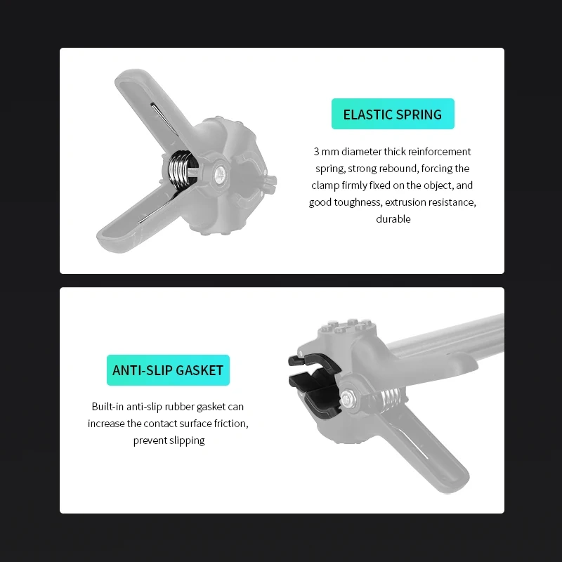 VIN Mount Motorcycle Handlebar Phone Holder Anti-shake design Quick Release Universal for ATV, Bicycle, dirt bike for Ram Mounts