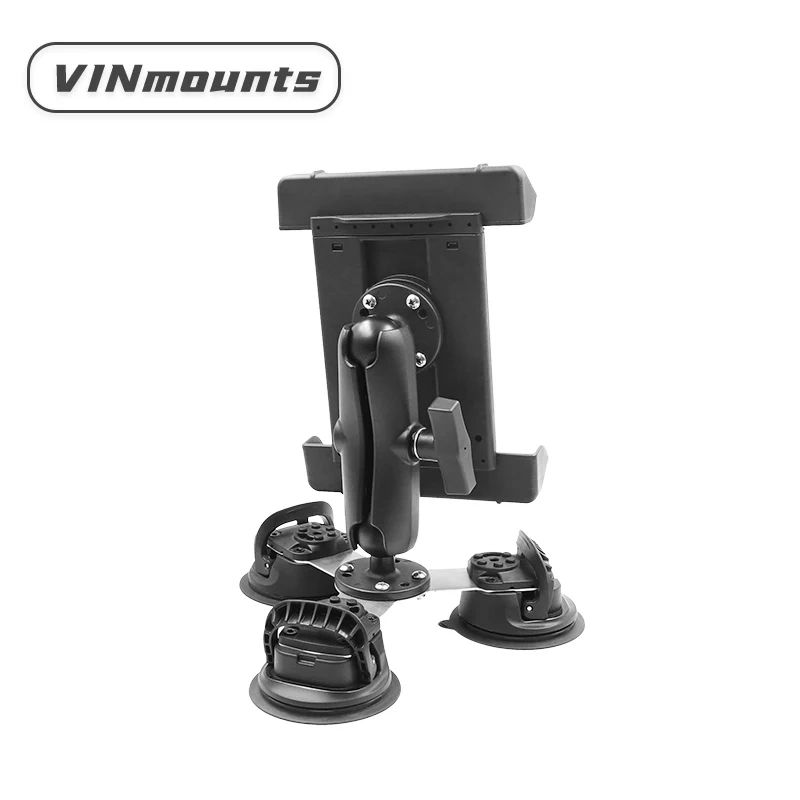 VIN Mounts Triple/Dual Suction Tablet Mount for 7"-8" Tablet for windshields and dashboards for Ram Mounts