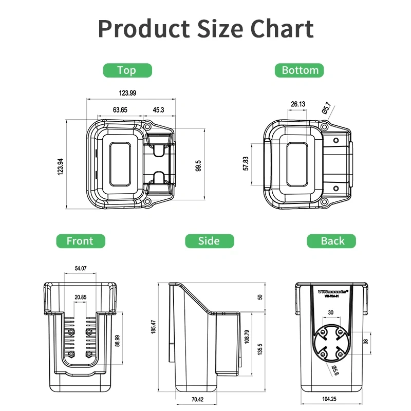 Wireless Barcode Scanner Holder Handheld USB Receiver Bar Code Mount with Multiple Clamps for Ram mounts