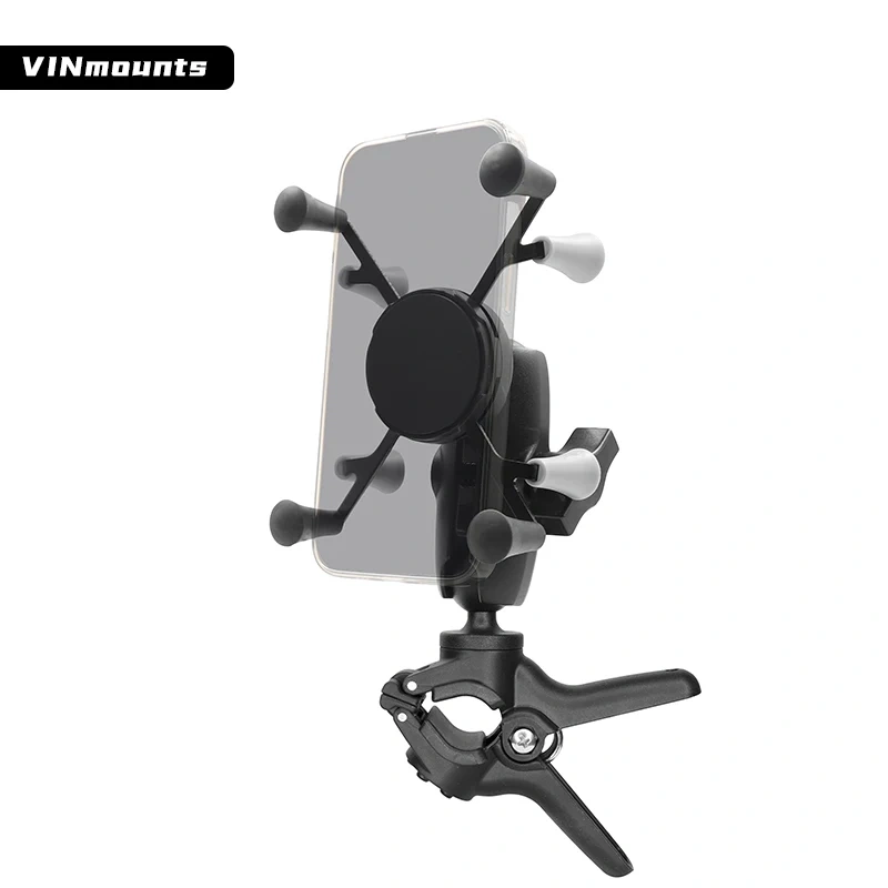 Flexible 2 in 1 X-grip Phone holder Handlebar Phone Mount for most Rail size for ram mount