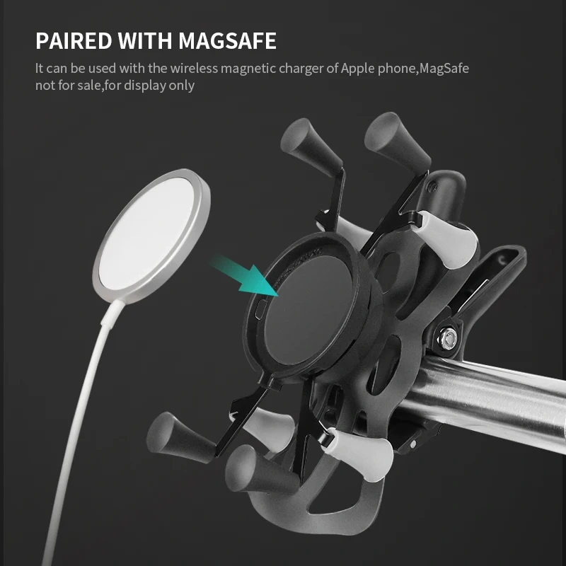 VIN Mounts Wireless Car Charger X-Grip Phone Holder Mount For All 4.7-6.9" Smartphone With Tough-Claw Clamp for Ram Mounts