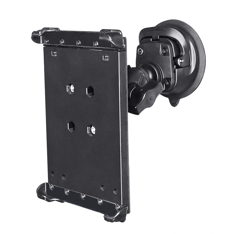 Spring Loaded Tablet Clamp with Strong Suction Cup for Ipad Mini Compatible with 230x117mm overall size tablet, thickness 10mm