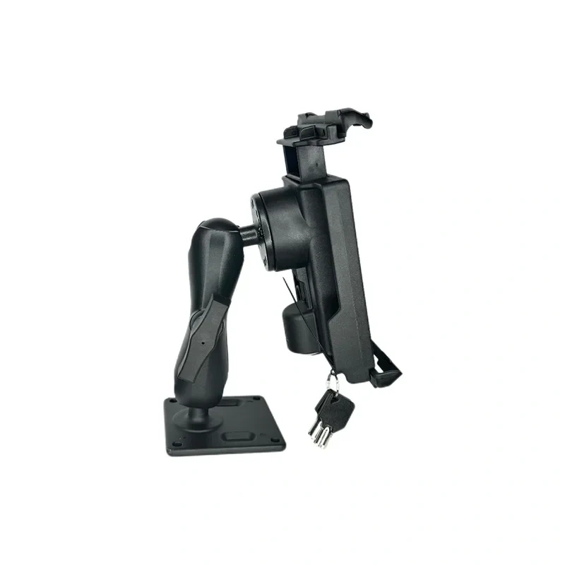 Adjustable Drill Down Tablet Holder with Saftety Key Lock for Samsung A7 lite tablet with Double Socket Arm for Ram Mounts