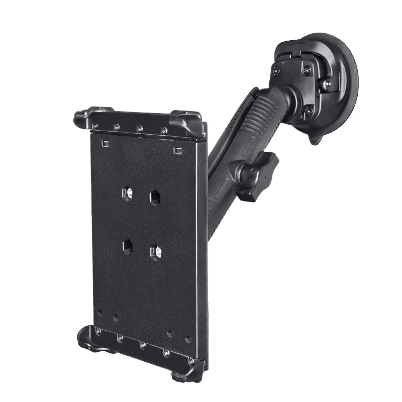 Spring Loaded Tablet Clamp with Strong Suction Cup for Ipad Mini Compatible with 230x117mm overall size tablet, thickness 10mm