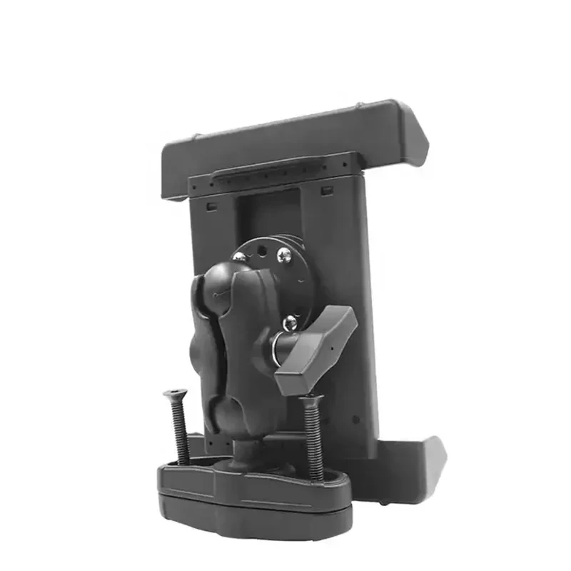 1.5" Aluminum Alloy Forklift Pillar Tablet Clamp Mount with Short Double Socket Arm for Ram Mounts