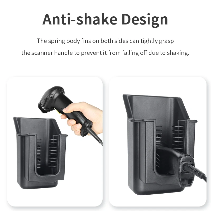 Wireless Barcode Scanner Holder Handheld USB Receiver Bar Code Mount with Multiple Clamps for Ram mounts