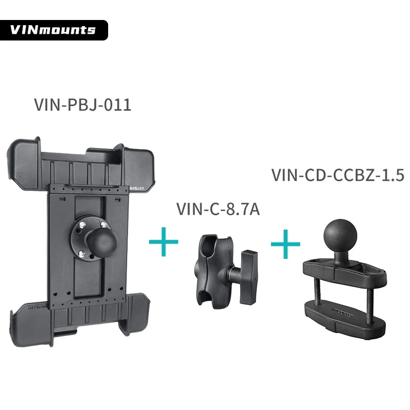 VIN Mounts Spring Loaded Tablet Rail Mount for Panasonic FZ-G1 tablet pc with Double Socket Arm for Ram Mounts