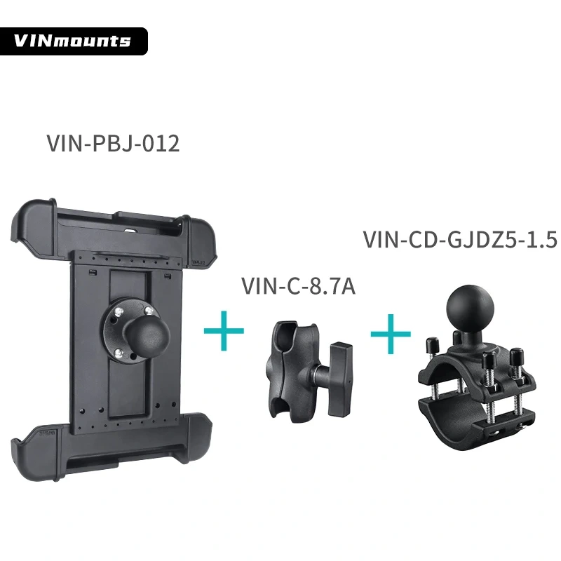 VIN mounts Spring Loaded Tablet Rail Mount for Panasonic FZ-G2 tablet pc with Double Socket Arm for Ram Mounts