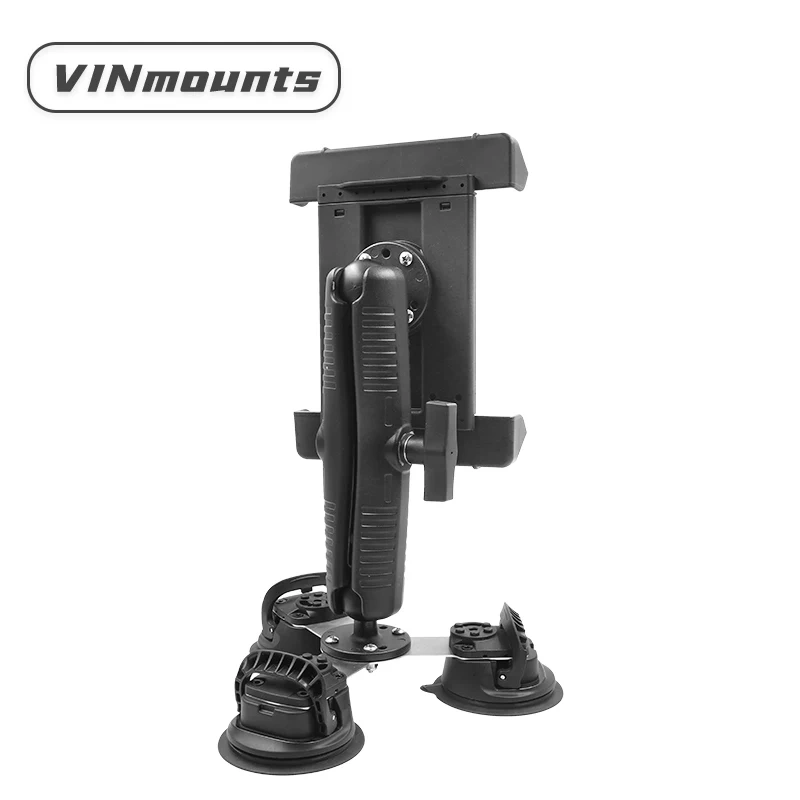 VIN Mounts Triple/Dual Suction Tablet Mount for 7"-8" Tablet for windshields and dashboards for Ram Mounts