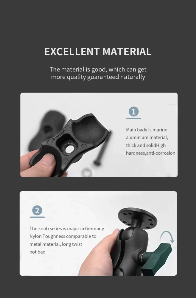 1.5 inch Universal 8.7cm Short Double Socket Arm with Safety Lock for fish finder/chartplotter/navigator Mounts for Ram Mounts